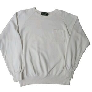Polo Country Ralph Lauren Vintage Sweatshirt Mens Size M Pocket White 90s
